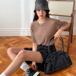 🤍 Solid Waffle Tee 🤍